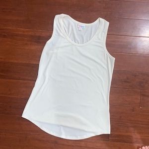 CREME COLORED MEDIUM LULAROE TANK TOP